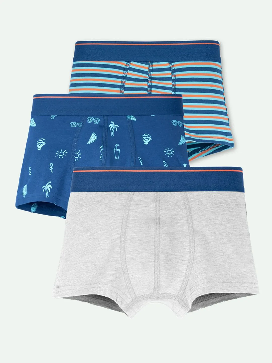 ariel Boys Pack of 3 Assorted Trunk