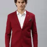 Indian Terrain Solid Single Breasted Casual Men Blazer