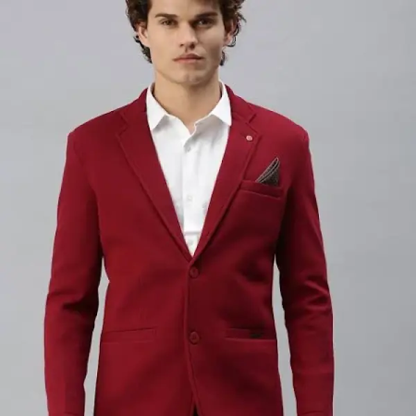 Indian Terrain Solid Single Breasted Casual Men Blazer